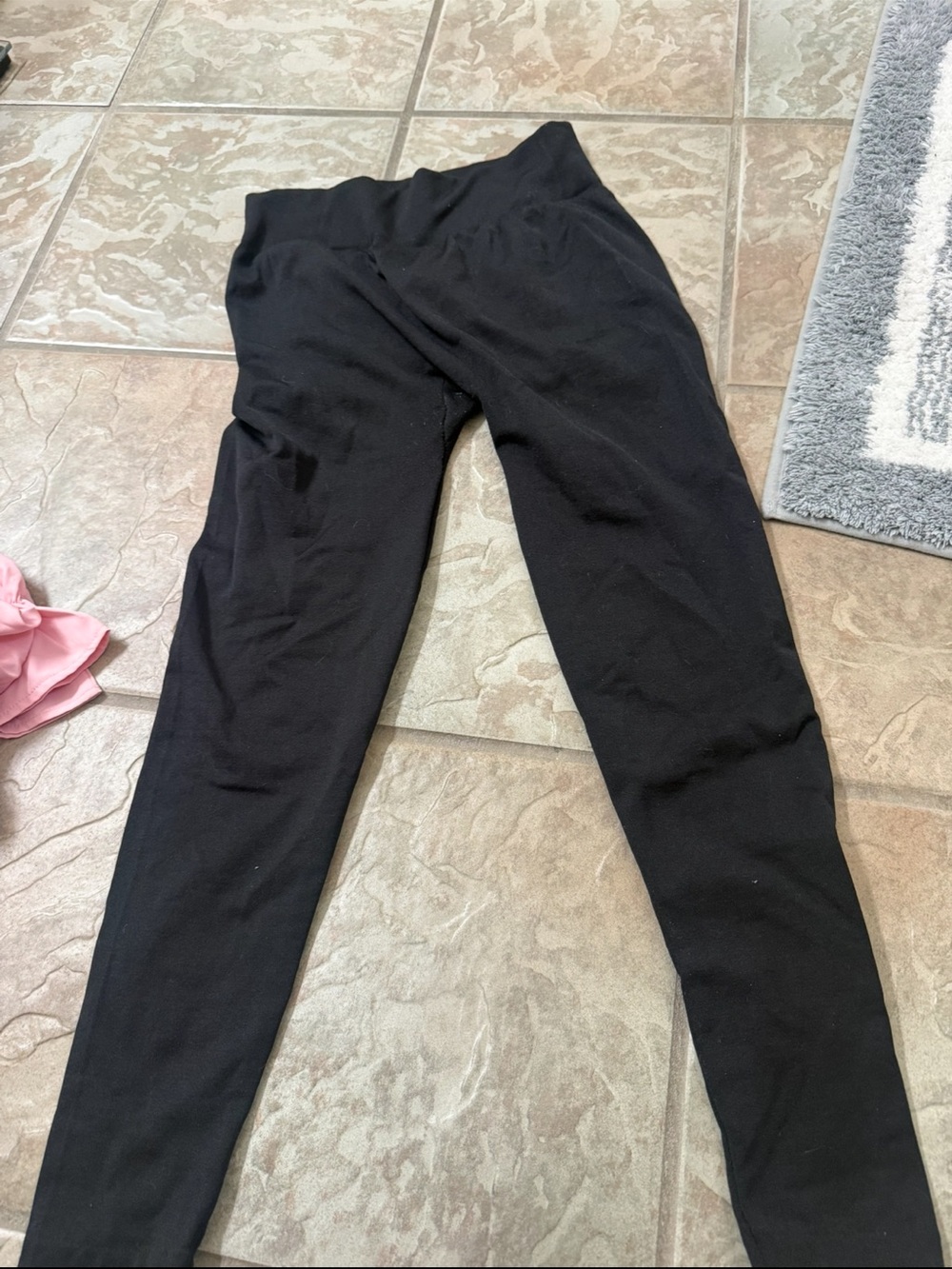 Women’s fleece lined Black Stretchy Leggings - Comfortable Everyday leggings